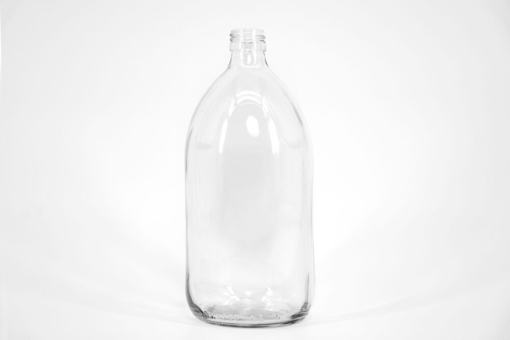 Clear Glass Syrup Bottles with Screw Cap – 1L (Sampling Use)