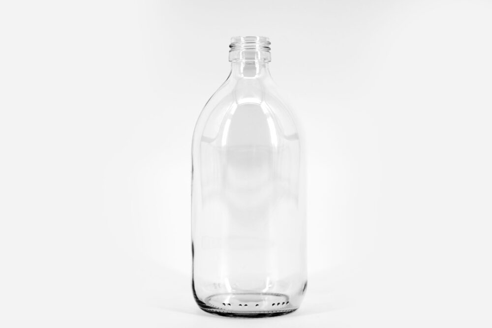 Clear Glass Syrup Bottles with Screw Cap – 0.5L (Sampling Use)